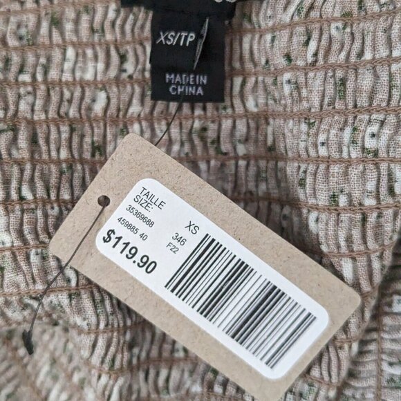 RW&Co Linen Blend Square-Neck Smocked Romper With Puffy Sleeves - Picture 9 of 9